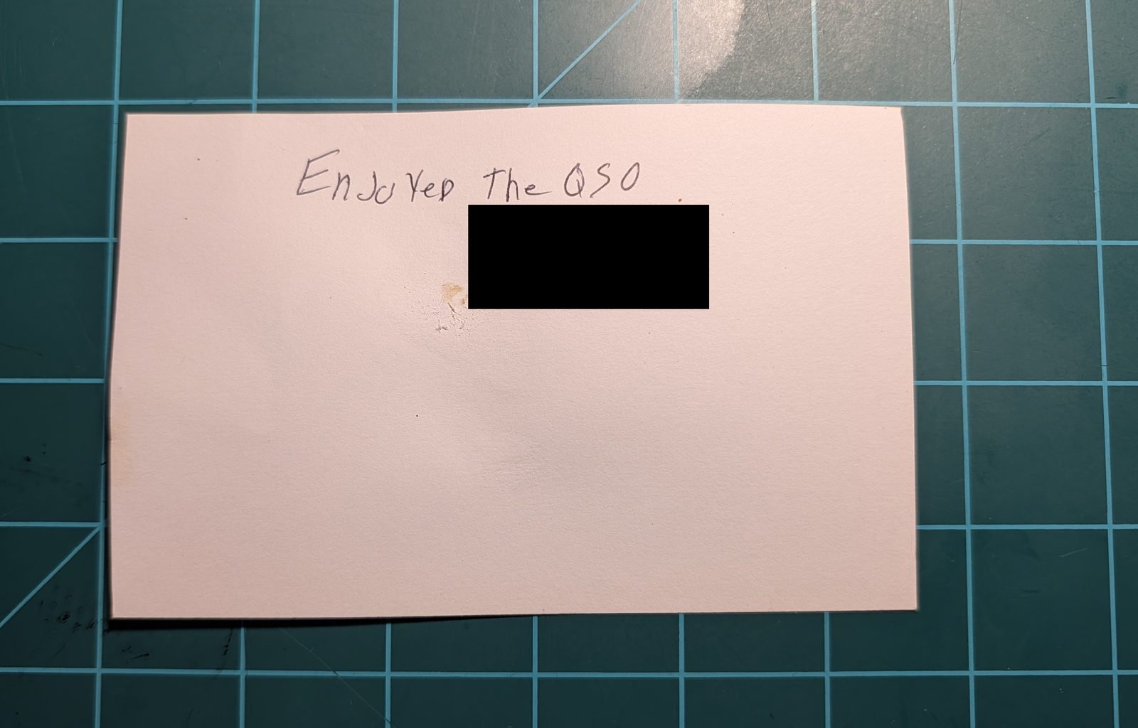 QSL card from KJ4TVX
