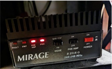 Mirage B 2518 G amplifier closeup
